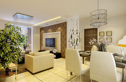 现代简约三居室115平米6.7万 绿地国际花都装修案例 济南房天下家居装修网