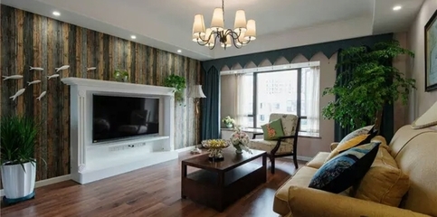 济南海尔梦世界华园134㎡美式风格家庭装修设计_设计作品_焦点家居_设计效果图_家庭装修设计