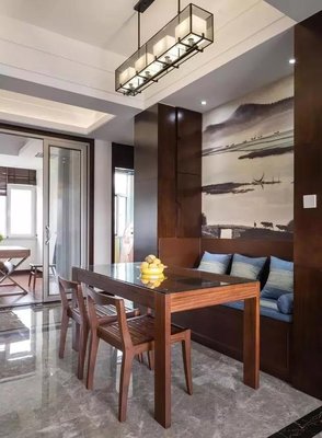 135平米中式风装修,三居室的房子越看越有品 ! -济南融创文旅城装修