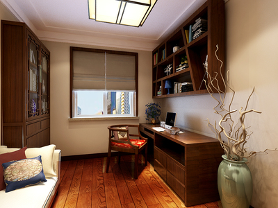 济南福景佳苑新中式风格家庭装修设计案例