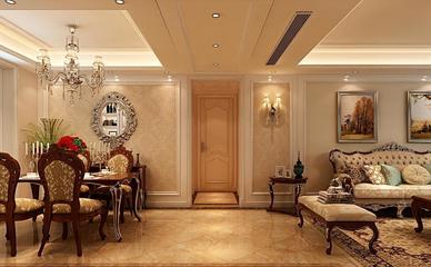 济南中铁汇苑145平欧式风格装修设计案例