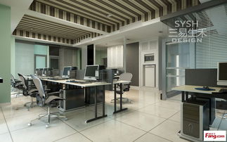 现代简约一居室60平米4万 万达广场写字楼装修案例 济南房天下家居装修网