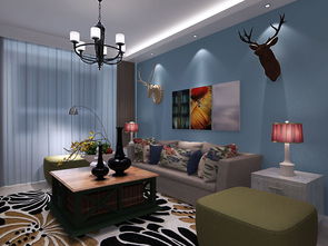 混搭风格二居室90平米8万 中建锦绣城装修案例 济南房天下家居装修网