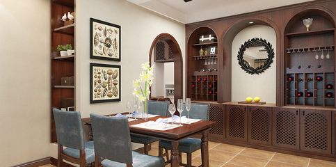 【济南业之峰】名悦山庄2室2厅1卫95㎡简约美式装修效果赏析_设计作品_焦点家居_设计效果图_家庭装修设计