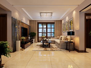 济南报业文苑三居室新中式风格家庭装修设计案例