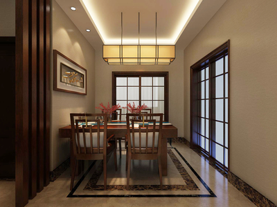 济南中建长清湖130㎡新中式风格家庭装修设计案例